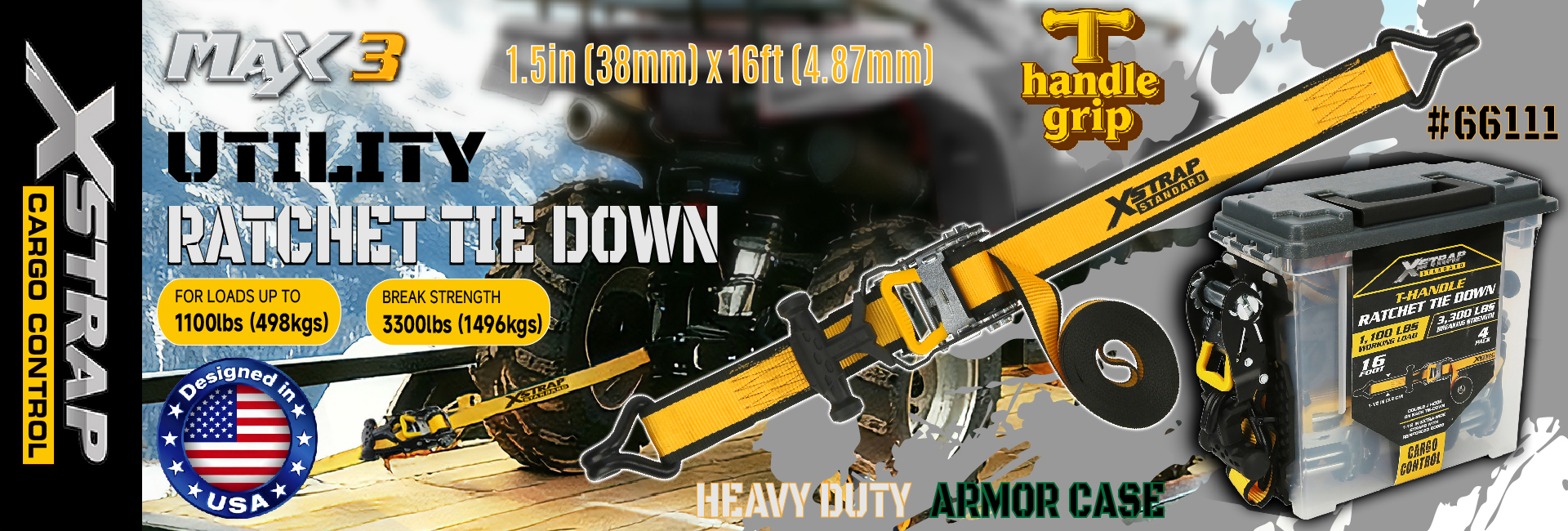 Xstrap 66111 Tali Pengikat Ratchet Gagang T 1,5