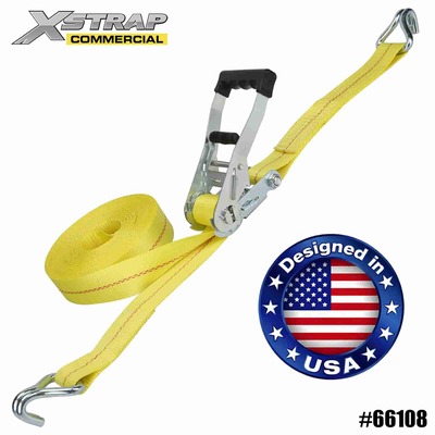Xstrap 66108 2” x 27' Ratchet Tie Down dengan Kait J Ganda 3333lb SWL