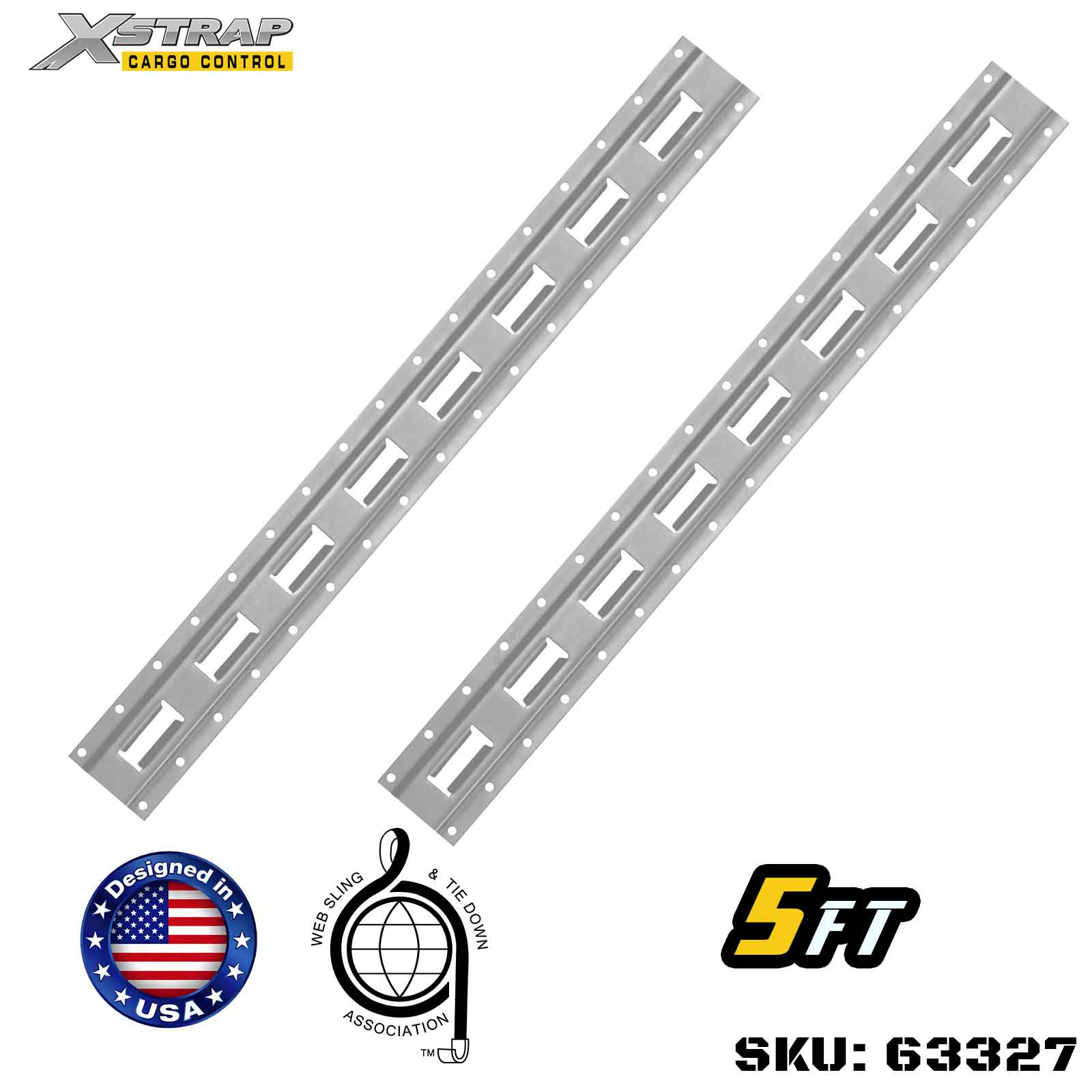 Track Logistik Xstrap 63327 5' Seri E Dibuat dengan baja 12-gauge bermutu tinggi 6000LBS