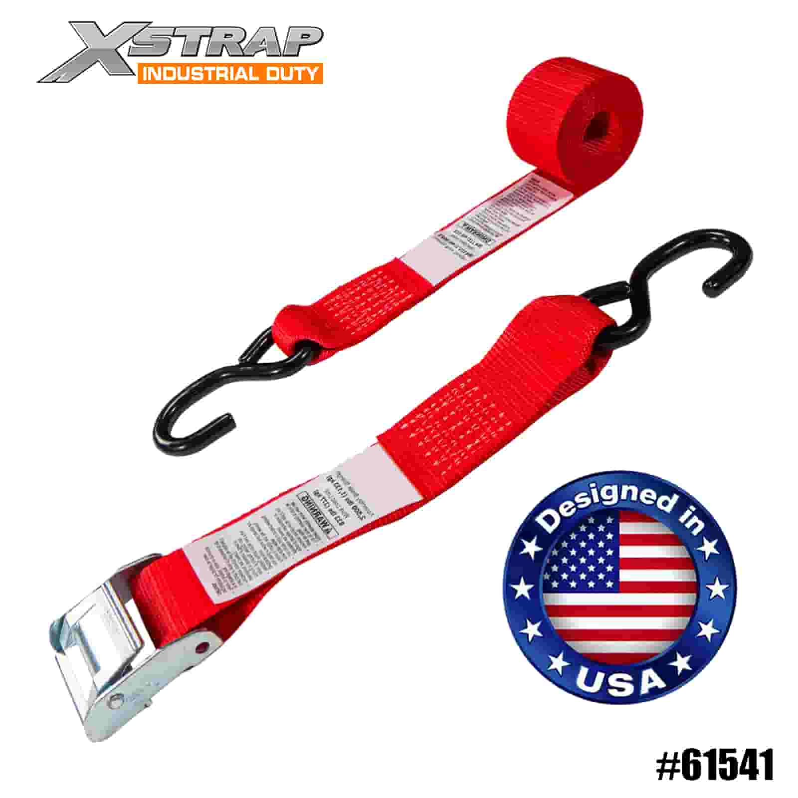 Xstrap 61541 2” x 8' 4PK Tali Gesper Kamera Sepeda Motor dengan Kait S 400lb SWL